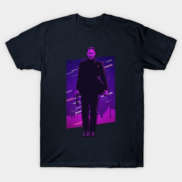 John Wick - Retro T-Shirt by NorthWestDesigns